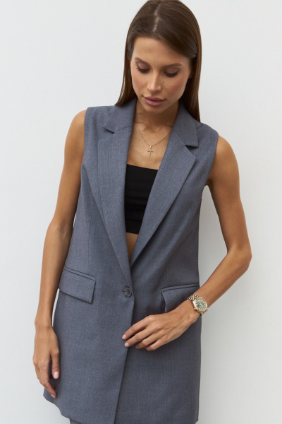 Жилет Luitui R3016 серый - фото 2