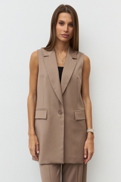 Жилет Luitui R3016 бежевый - фото 3