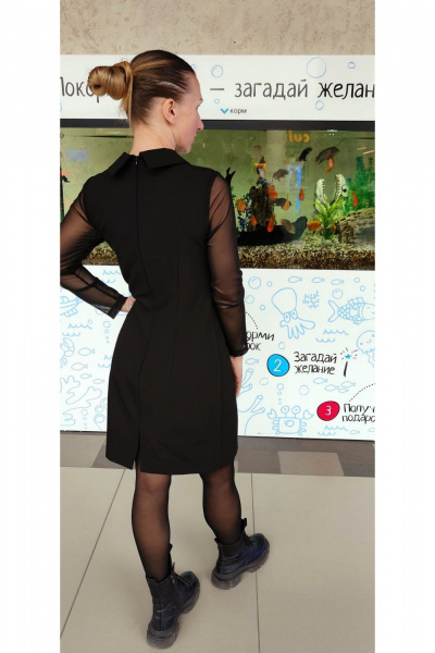 Классическое платье-футляр из костюмной ткани S. Veles 3-173 - фото 3