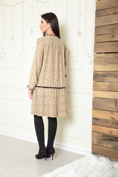 Платье SandyNa 13900 песочный - фото 7