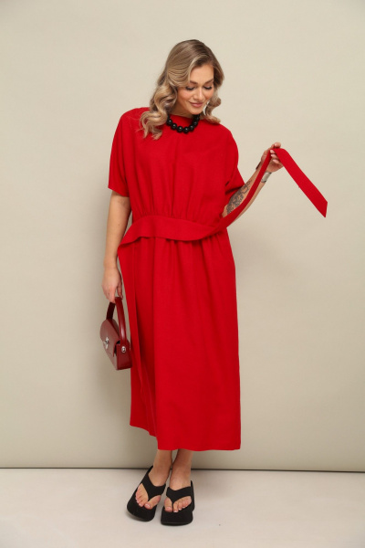 Платье LM М122 красный - фото 6