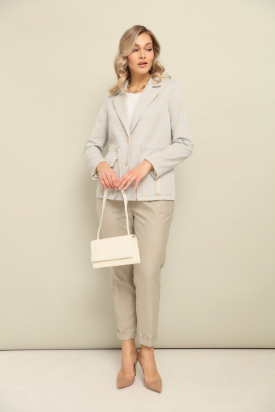 Жакет LM М11 голубо-бежевый - фото 3