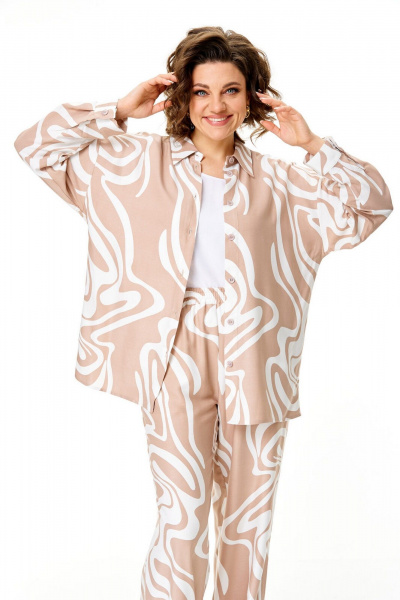 Блуза, брюки, топ VI ORO VR-1123 капучино - фото 7