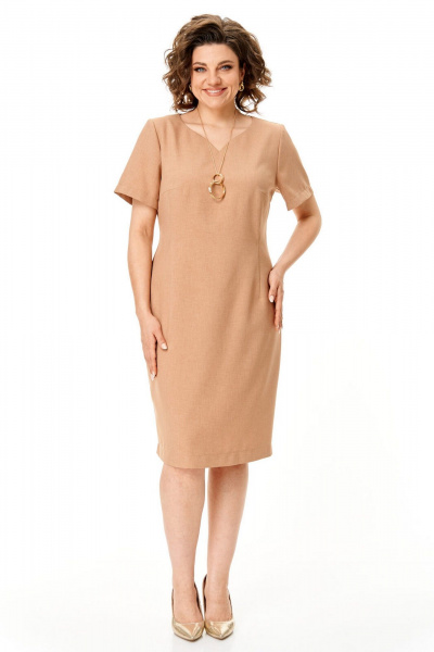 Блуза, платье VI ORO VR-1150 песок-разноцветный - фото 7