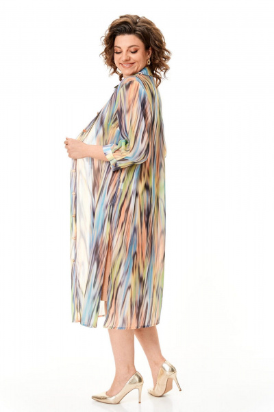 Блуза, платье VI ORO VR-1150 песок-разноцветный - фото 4
