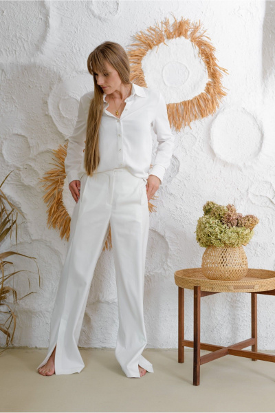 Брюки FAMA 24079 молочный - фото 10