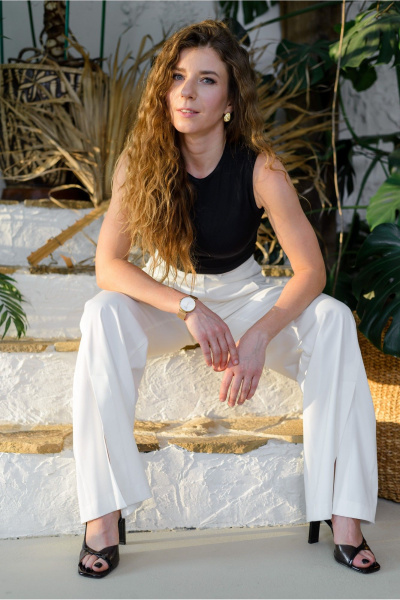 Брюки FAMA 24079 молочный - фото 9