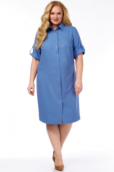 Платье LadyThreeStars 2571 индиго - фото 10