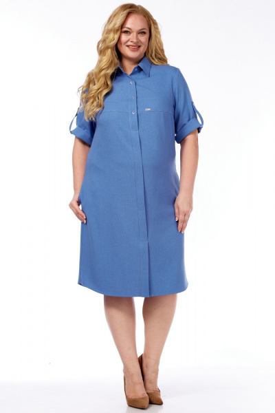 Платье LadyThreeStars 2571 индиго - фото 8