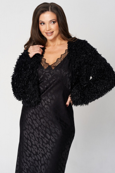 Платье LeNata 16464 черный-в- рисунок - фото 11