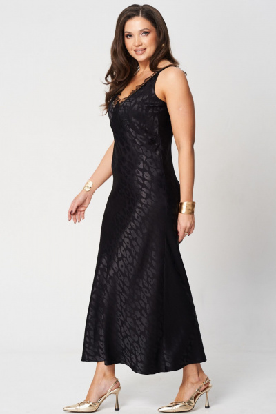 Платье LeNata 16464 черный-в- рисунок - фото 9