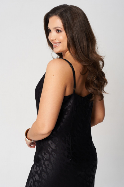 Платье LeNata 16464 черный-в- рисунок - фото 5