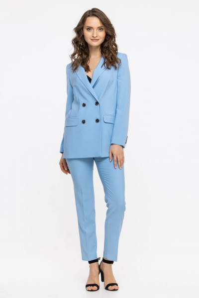 Брюки, жакет Domna 16076 голубой - фото 1