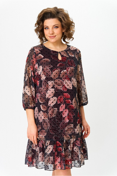 Платье Moda Versal П2453 бордовый - фото 2