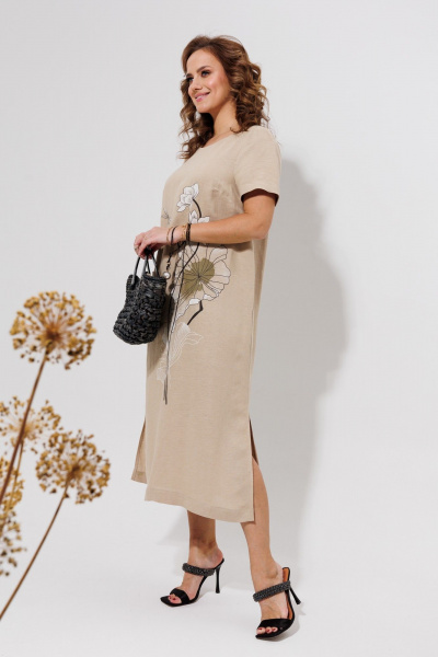 Платье Galean Style 963 беж - фото 11