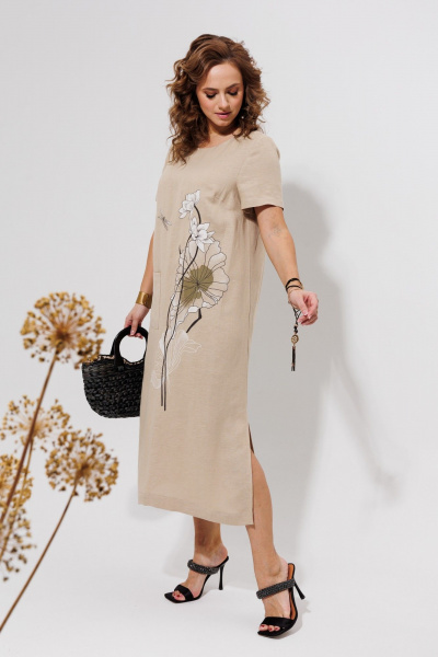 Платье Galean Style 963 беж - фото 10