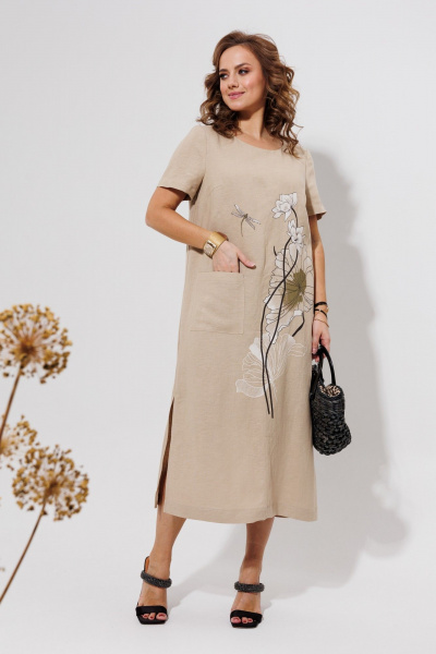 Платье Galean Style 963 беж - фото 8