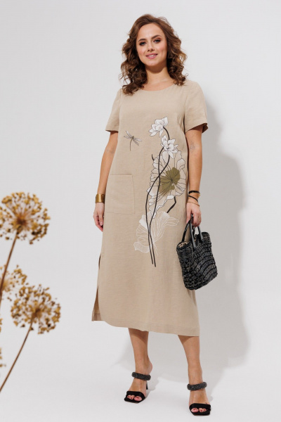 Платье Galean Style 963 беж - фото 6