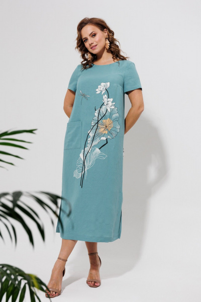 Платье Galean Style 963 голубой - фото 14