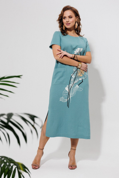 Платье Galean Style 963 голубой - фото 13