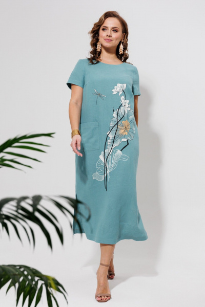 Платье Galean Style 963 голубой - фото 12