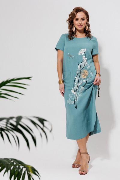 Платье Galean Style 963 голубой - фото 9