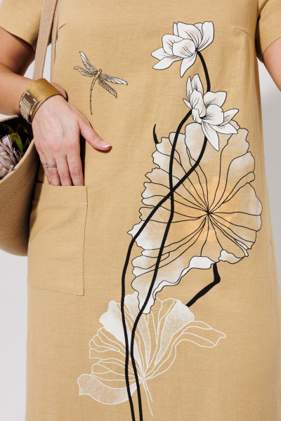 Платье Galean Style 963 песочный - фото 6