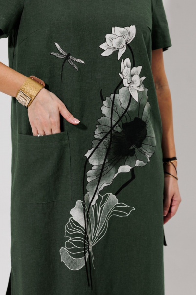 Платье Galean Style 963 темный_хаки - фото 10