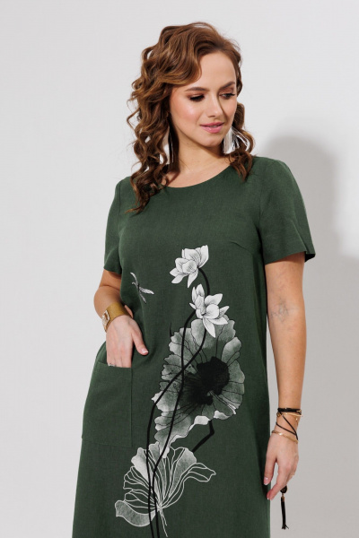 Платье Galean Style 963 темный_хаки - фото 8