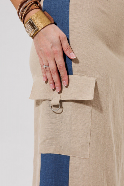 Блуза, юбка Galean Style 964 беж_с_синим - фото 3