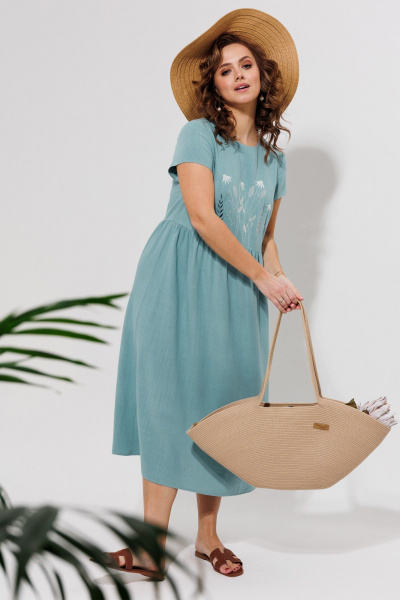 Платье Galean Style 965 голубой - фото 16