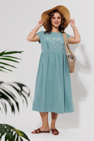 Платье Galean Style 965 голубой - фото 13