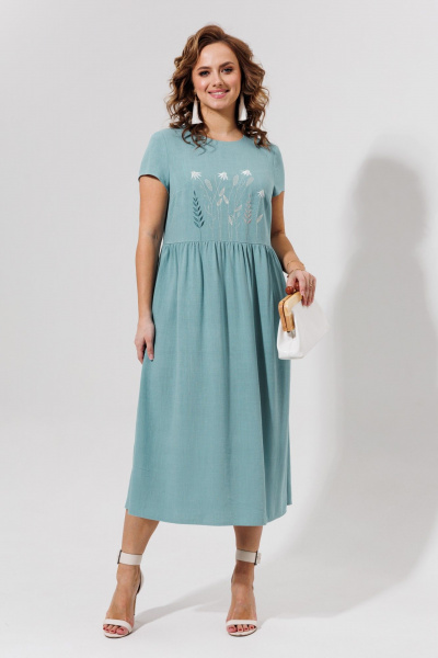 Платье Galean Style 965 голубой - фото 4