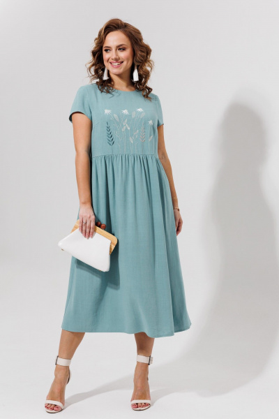 Платье Galean Style 965 голубой - фото 2