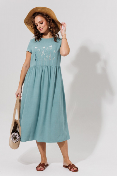 Платье Galean Style 965 голубой - фото 1