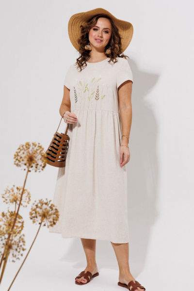 Платье Galean Style 965 светлый_беж - фото 15