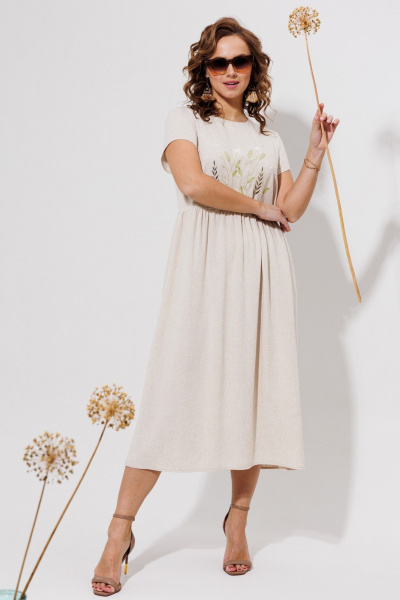 Платье Galean Style 965 светлый_беж - фото 12