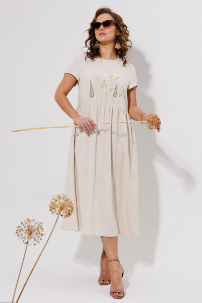 Платье Galean Style 965 светлый_беж - фото 11