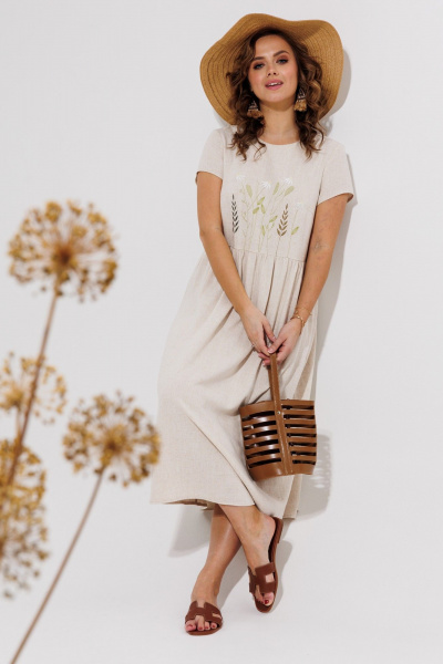 Платье Galean Style 965 светлый_беж - фото 9
