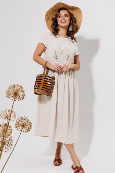 Платье Galean Style 965 светлый_беж - фото 8