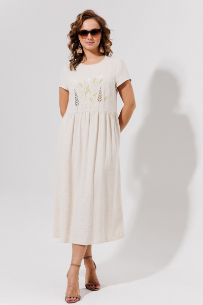 Платье Galean Style 965 светлый_беж - фото 7