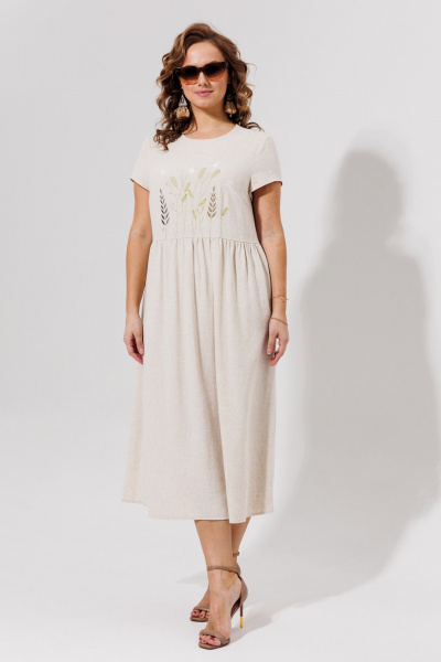 Платье Galean Style 965 светлый_беж - фото 6