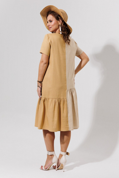 Платье Galean Style 968 беж_с_песочным - фото 10