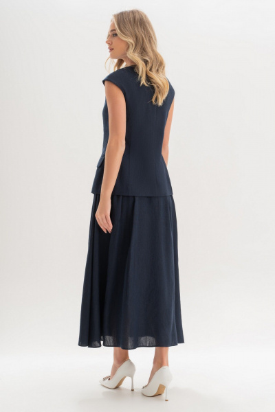 Жилет, юбка Urs 24-458-2 синий - фото 4