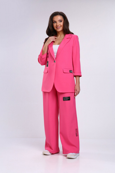 Брюки, жакет Rishelie 986 ярко_розовый - фото 4