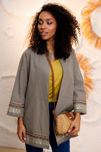 Кардиган с бахромой и вышивкой для летнего образа Urs 22-879-1 - фото 8