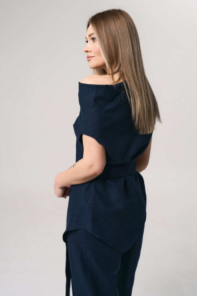 Блуза, брюки AltaModa 2001 темно-синий - фото 2