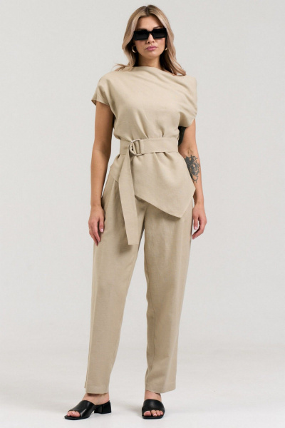 Блуза, брюки AltaModa 2001/5 бежевый - фото 1