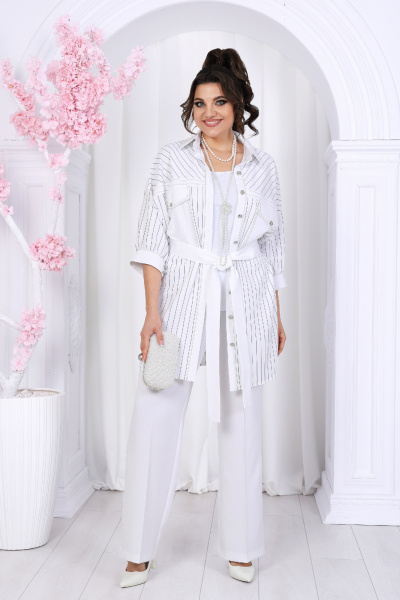 Блуза, брюки, майка Ninele 6048 белый - фото 2