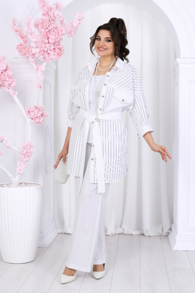 Блуза, брюки, майка Ninele 6048 белый - фото 6